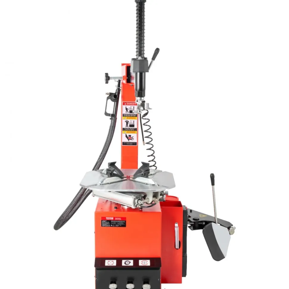 VEVOR Tire Changer Machine, 1.5HP Copper Motor, Durable Tire Changer with Air Pressure Gauge & Clamping Jaw Sheath, Pedal Operated Tire Changer with Thickened Chuck, Fit for Sedans/SUVs/Pickup Trucks