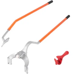 VEVOR Tire Mount Demount Tool, 22.5"-24.5" Manual Steel Tire Changer Mount Demount Removal Tool, with Extra Bead Holder, Tubeless Truck Bead Breaker, 3 PCS Tire Changing Tools, Orange