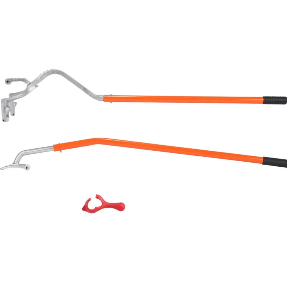 VEVOR Tire Mount Demount Tool, 22.5"-24.5" Manual Steel Tire Changer Mount Demount Removal Tool, with Extra Bead Holder, Tubeless Truck Bead Breaker, 3 PCS Tire Changing Tools, Orange
