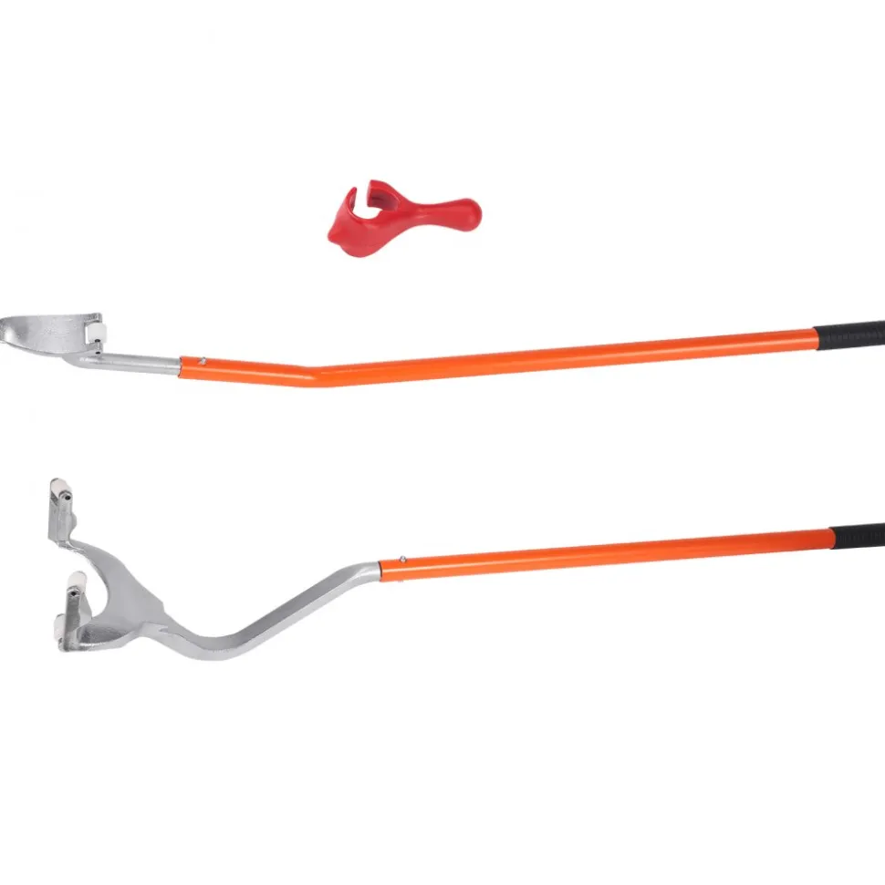VEVOR Tire Mount Demount Tool, 22.5"-24.5" Manual Steel Tire Changer Mount Demount Removal Tool, with Extra Bead Holder, Tubeless Truck Bead Breaker, 3 PCS Tire Changing Tools, Orange