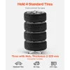 VEVOR Tire Organizing Rack, Robust Steel Tire Stand for 4 Tires with Rims, Compact Tyre Storage for Tires as wide as 225mm, Supports up to 220 lbs Weight, Perfect for Garage and Workshop