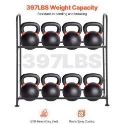VEVOR Tire Storage Rack, 2-Shelf Tire Stand Holds up to 8 Standard Tires, Q195 Heavy-Duty Steel Tire Holder Carrier with Adjustable Height & Protective Cover for Garage Workshop, 396LBS Loading