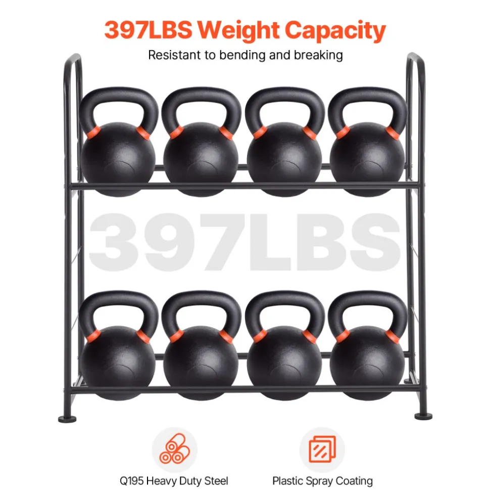 VEVOR Tire Storage Rack, 2-Shelf Tire Stand Holds up to 8 Standard Tires, Q195 Heavy-Duty Steel Tire Holder Carrier with Adjustable Height & Protective Cover for Garage Workshop, 396LBS Loading