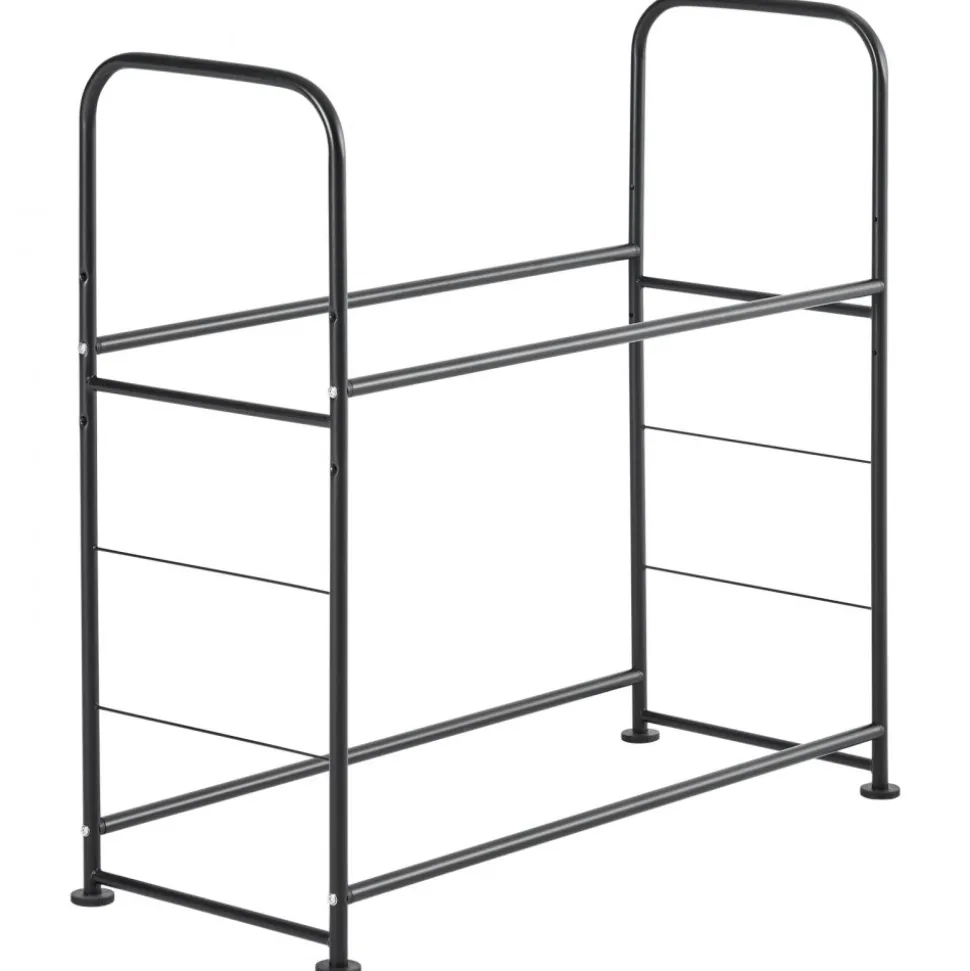 VEVOR Tire Storage Rack, 2-Shelf Tire Stand Holds up to 8 Standard Tires, Q195 Heavy-Duty Steel Tire Holder Carrier with Adjustable Height & Protective Cover for Garage Workshop, 396LBS Loading