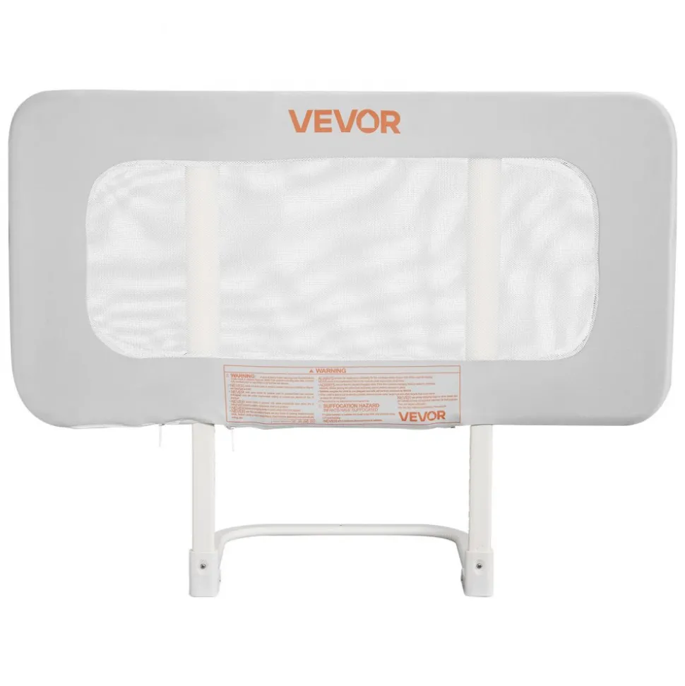 VEVOR Toddler Bed Rail, Kids Beds Guard Rail with Reinforced Iron Pipe and Oxford Cloth, Adjustable Height Bed Side Railing, Portable Guard Bumper Barrier for Crib, Bunk, 31.5 x 26.38 in, 1 Piece