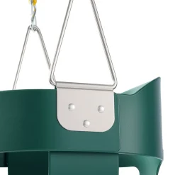 VEVOR Toddler Swing 300 lbs High Back Full Bucket Baby Swing Seat Green, for Outdoor & Indoor Backyard Playground, Heavy-Duty Coated Chains and Carabiners, Fully Assembled Seat for Toddlers Age 3+