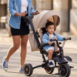 VEVOR Toddler Tricycle & Stroller for 18 Months to 5 Year Old, 7-in-1 Kids Trike with Parent Push Handle, Canopy, Rotating Seat and Storage, Tricycle for Toddlers, Birthday Toy for Boys and Girls