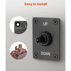 VEVOR Toggle Switch, 6 Pin Momentary Polarity Reversing Toggle Switch (ON)-Off-(ON) DC 12V/30A AC 250V/15A - with Up Down Mounting Panel & Waterproof Boot Cap for Auto Car Marine Boat