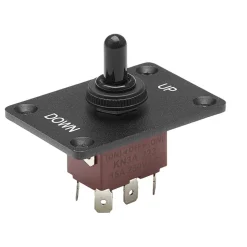 VEVOR Toggle Switch, 6 Pin Momentary Polarity Reversing Toggle Switch (ON)-Off-(ON) DC 12V/30A AC 250V/15A - with Up Down Mounting Panel & Waterproof Boot Cap for Auto Car Marine Boat