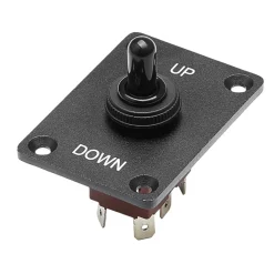 VEVOR Toggle Switch, 6 Pin Momentary Polarity Reversing Toggle Switch (ON)-Off-(ON) DC 12V/30A AC 250V/15A - with Up Down Mounting Panel & Waterproof Boot Cap for Auto Car Marine Boat