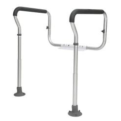 VEVOR Toilet Safety Rail, Bathroom Toilet Seat Frame, Adjustable Width & Height Fit Most Toilets, Supports 300lbs, Toilet Handles Grab Bars with Padded Armrests for Handicap, Disabled, Seniors