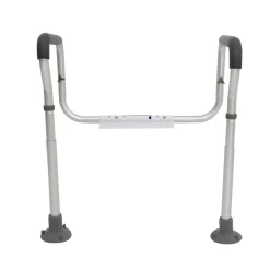 VEVOR Toilet Safety Rail, Bathroom Toilet Seat Frame, Adjustable Width & Height Fit Most Toilets, Supports 300lbs, Toilet Handles Grab Bars with Padded Armrests for Handicap, Disabled, Seniors