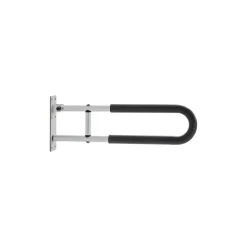 VEVOR Toilet Safety Rail, 23.8 Inch U-Shaped Handicap Grab Bar, Foldable Senior Safety Pole, Flip Up Toilet Grab Bar with Anti-Slip Support Handle, 300 Lb Load Capacity for Elderly, Disabled, Pregnant
