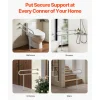 VEVOR Toilet Safety Rail, 31.5 Inch U-Shaped Handicap Grab Bar, 304 Stainless Steel Senior Safety Pole, Toilet Grab Bars with Anti-Slip Handle, 300 Lbs Load Capacity Security Handrail with Support Leg