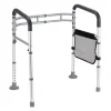 VEVOR Toilet Safety Rail, 300 LBS Foldable Toilet Seat with Non-Slip Handles, Portable Versatile Toilet Handrails with Reinforced Aluminum Alloy Tube, Fit for Seniors, Pregnant Women & the Injured
