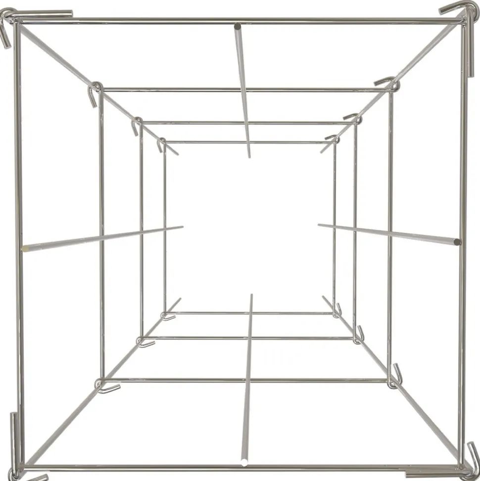 VEVOR Tomato Cages, 11.8" x 11.8" x 46.1", 5 Packs Square Plant Support Cages, Silver PVC-Coated Steel Tomato Towers for Climbing Vegetables, Plants, Flowers, Fruits