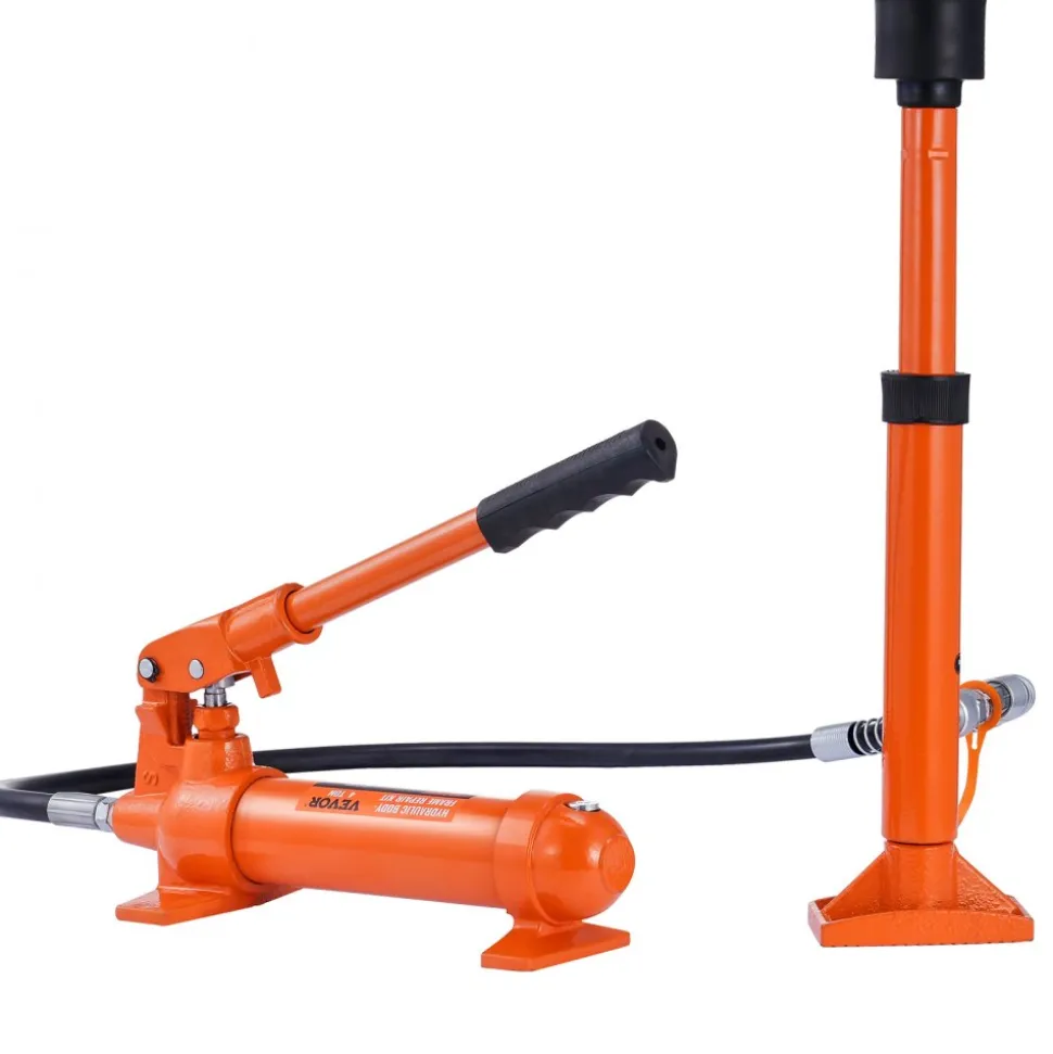 VEVOR 4 Ton Porta Power Kit, Portable Hydraulic Jack with 3.9 ft/1.2 m Oil Hose, Auto Body Frame Repair Kit with Storage Case for Car Repair, Truck, Farm (8800 LBS)