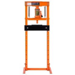 VEVOR 12 Ton Shop Press, H-Frame Garage Floor Bottle Jack Hydraulic Press, 8-Level Adjustable Height, Movable Stamping Plate, Heavy-Duty Steel for Bending, Straightening, Pressing U-Joints & Bearings