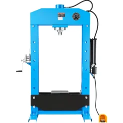 VEVOR 75-Ton Shop Press, Pneumatic/Manual Hydraulic Shop Press with Foot Pedal, Hand Wheel & Pressure Gauge, H-Frame Heavy-Duty Garage Floor Adjustable Shop Press for Bending, Straightening, Pressing
