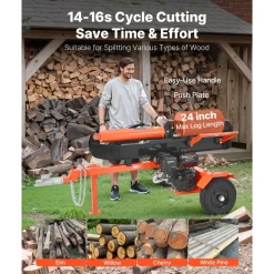 VEVOR 30 Tons Log Splitter, 306CC Engine, Powered Wood Splitter with 2