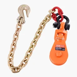 VEVOR 2 Ton Snatch Block with G80 Chain, Swivel Shackle, 3