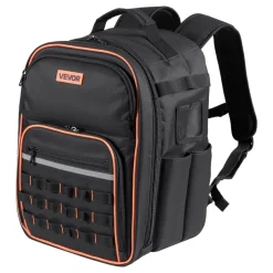 VEVOR Tool Backpack, 49 Pockets, Heavy-duty Tools Storage Organizer Work Bags with Laptop Compartment & Reinforced Fabric Base, Electrician Jobsite Backpack for Electrician, Repairman