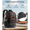 VEVOR Tool Backpack, 65 Pockets, Heavy-duty Tools Storage Organizer Work Bags with Laptop Compartment & Molded Base, Electrician Jobsite Backpack for Electrician, Repairman, and HVAC Techs