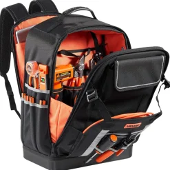 VEVOR Tool Backpack, 56 Pockets, Heavy-duty Tools Storage Organizer Bags with Molded Base, Electrician Jobsite Backpack for Construction Jobsite, Electrician, Industrial, Repairman, and HVAC Techs