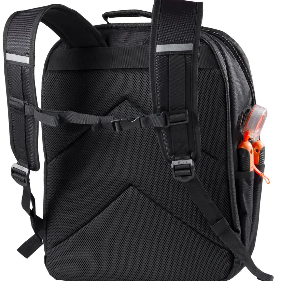 VEVOR Tool Backpack, 45 Pockets, Heavy-duty Tools Storage Organizer Work Bags with Laptop Compartment & Reinforced Fabric Basee, Electrician Jobsite Backpack for Electrician, Repairman