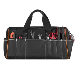 VEVOR Tool Bag, 20 Inch, 33-Pocket Portable Large Tool Box Organizer Storage, Toolbox with Big Zipper, Adjustable Shoulder Strap, Water-Resistant Carry Toolbag, for Men Women Dad Husband Fathers Day
