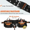 VEVOR Tool Belt with Suspenders, 29 Pockets, 29-54 inches Adjustable Waist Size, Tool Belts for Men, 600D Polyester Heavy Duty Carpenter Tool Pouch for Carpenters, Electricians, and Gardening, Black