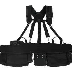 VEVOR Tool Belt with Suspenders, 29 Pockets, 29-54 inches Adjustable Waist Size, Tool Belts for Men, 600D Polyester Heavy Duty Carpenter Tool Pouch for Carpenters, Electricians, and Gardening, Black