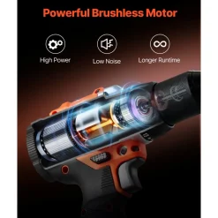VEVOR Tool Combo Kit, 20V Max Cordless 2-Tool Combo Kit, with 1/2 in Impact Drill, 1/4 in Impact Driver, Compact Cordless Power Tool Combo Kit with 4.0 Ah Batteries, Screws, Charger, and Cloth Bag