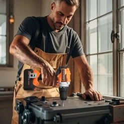 VEVOR Tool Combo Kit, 20V Max Cordless 2-Tool Combo Kit, with 1/2 in Impact Drill, 1/4 in Impact Driver, Compact Cordless Power Tool Combo Kit with 4.0 Ah Batteries, Screws, Charger, and Cloth Bag