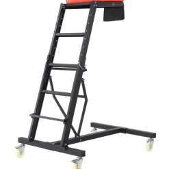 VEVOR Top Automotive Creeper 48"-64" Adjustable with Folding Mechanical Arm, Foldable High Top Engine Creeper, 400LBS Heavy-Duty Support, Stable H-Shaped Base, 6-Wheel Smooth Rolling for Auto Repair