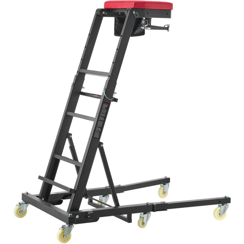 VEVOR Top Automotive Creeper 48"-76" Adjustable with Folding Mechanical Arm, Foldable High Top Engine Creeper, 400LBS Heavy-Duty Support, Stable H-Shaped Base, 6-Wheel Smooth Rolling for Auto Repair