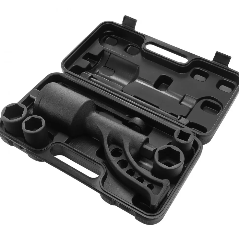 VEVOR Torque Multiplier, 1 Inch Drive Lug Nut Wrench/Multiplier Heavy Duty Torque Multiplier Wrench Set, 1:64 6,800N.m Lug Nut Remover, Includes 4 Sockets (21-41mm) and Storage Case