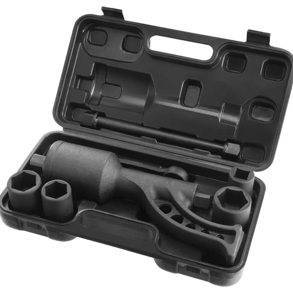 VEVOR Torque Multiplier, 1 Inch Drive Lug Nut Wrench/Multiplier Heavy Duty Torque Multiplier Wrench Set, 1:64 6,800N.m Lug Nut Remover, Includes 4 Sockets (21-41mm) and Storage Case