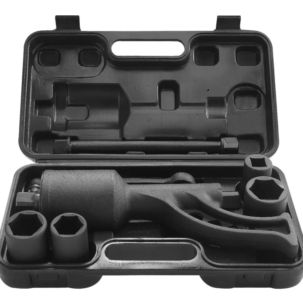 VEVOR Torque Multiplier, 1 Inch Drive Lug Nut Wrench/Multiplier Heavy Duty Torque Multiplier Wrench Set, 1:64 6,800N.m Lug Nut Remover, Includes 4 Sockets (21-41mm) and Storage Case