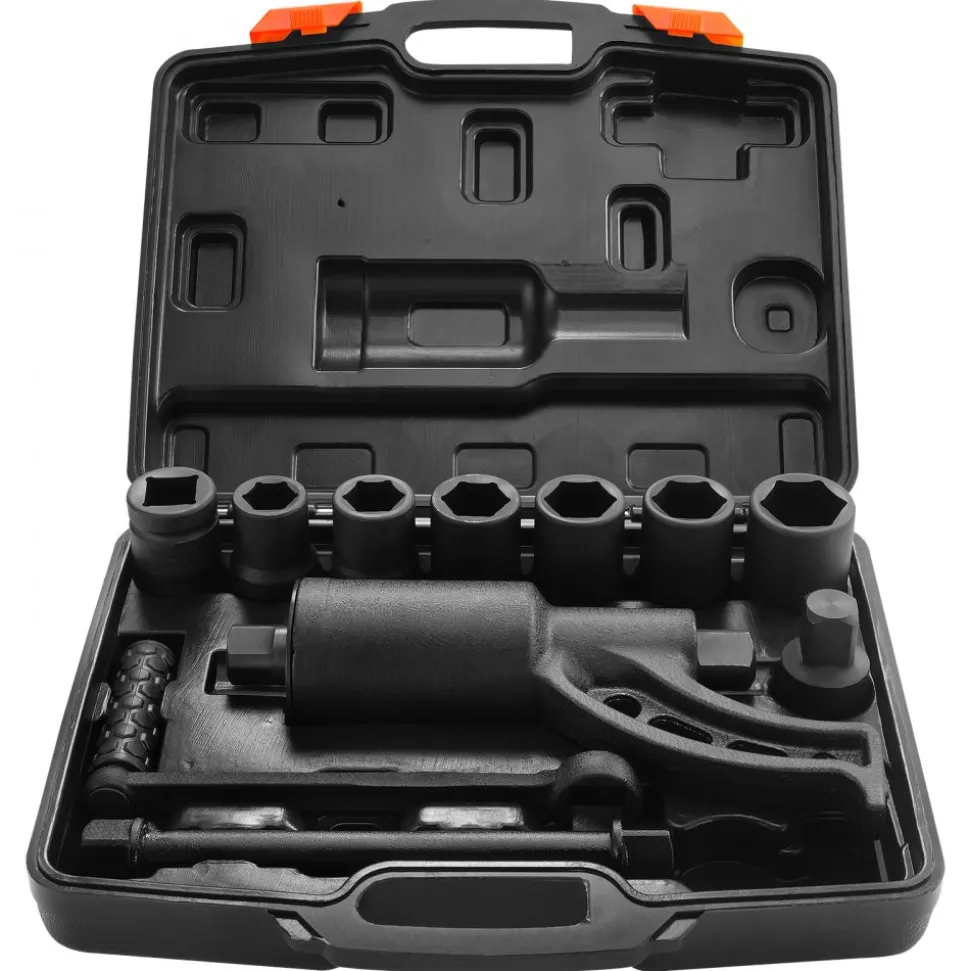 VEVOR Torque Multiplier, 1 Inch Drive Lug Nut Wrench/Multiplier Heavy Duty Torque Multiplier Wrench Set, 1:58 4800N.m Lug Nut Remover, Includes 8 Sockets (24-38mm) and Storage Case