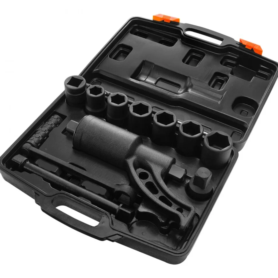 VEVOR Torque Multiplier, 1 Inch Drive Lug Nut Wrench/Multiplier Heavy Duty Torque Multiplier Wrench Set, 1:58 4800N.m Lug Nut Remover, Includes 8 Sockets (24-38mm) and Storage Case