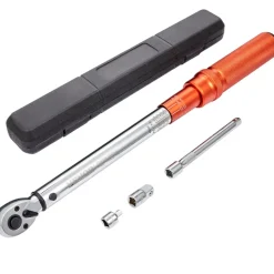 VEVOR Torque Wrench, 1/2-inch Drive Click Torque Wrench 20-250ft.lb/34-340n.m, Dual-Direction Adjustable Torque Wrench Set, Mechanical Dual Range Scales Torque Wrench Kit with Adapters Extension Rod