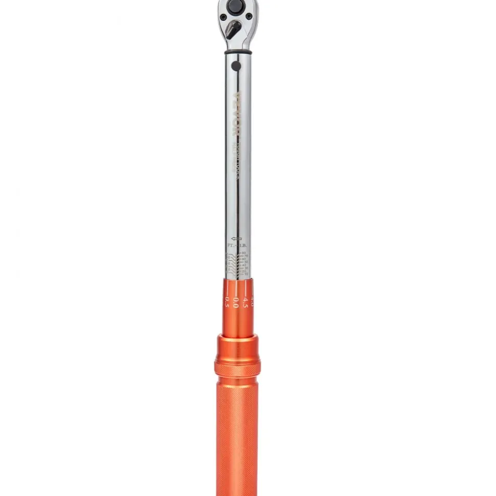 VEVOR Torque Wrench, 1/2-inch Drive Click Torque Wrench 20-250ft.lb/34-340n.m, Dual-Direction Adjustable Torque Wrench Set, Mechanical Dual Range Scales Torque Wrench Kit with Adapters Extension Rod