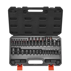 VEVOR Torx Bit Socket and External Torx Socket Set, 31-Piece T8-T70 and E4-E24, S2 Alloy Steel and Cr-V Steel, 1/4 in, 3/8 in, and 1/2 in Drives, with Adapter and Enhanced Storage Case, for Automotive