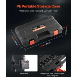 VEVOR Torx Bit Socket Set, 34-Piece Solid Star and Tamper Proof T6-T70, S2 Alloy Steel and Cr-V Steel, 1/4 in, 3/8 in, and 1/2 in Drives, with Enhanced Storage Case, Torx Sockets for Hand Use