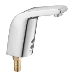 VEVOR Touchless Bathroom Sink Faucet, Automatic Motion Sensor Restroom Toilet Faucet Cold Water with Single Hole, Battery Operated for 9/16 in Pipe Commercial Lavatory,Chrome Plated Silver