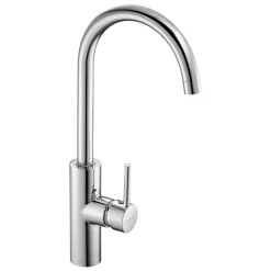 VEVOR Touchless Kitchen Bar Sink Faucet, Single Handle Automatic Motion Sensor Bathroom Faucet, Hands-Free Adjustable Cold Hot Water Mixer Flexible Swivel for 9/16 in Pipe,Chrome Plated Silver