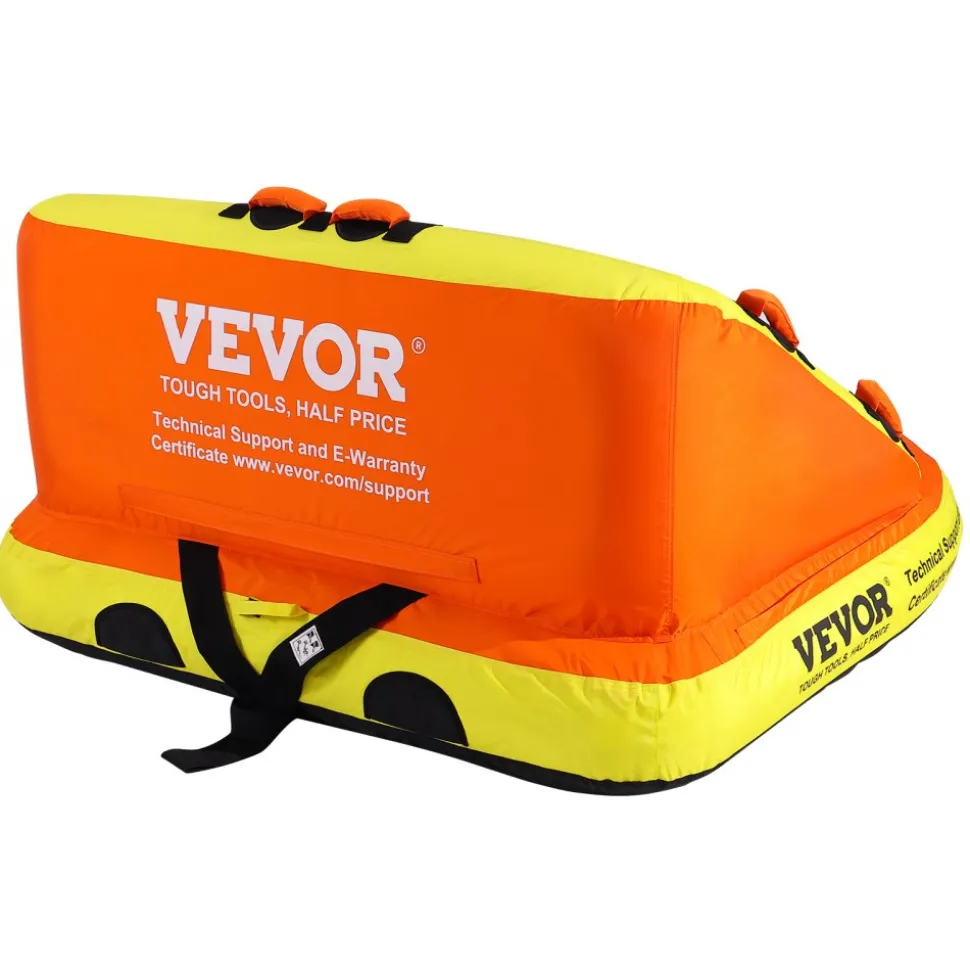 VEVOR Towable Tube for Boating, 1-2 Riders Inflatable Towable Tubes with Deck Seats and Backrest, 340 lbs Water Sport Tube for Boat to Pull, Full Nylon Cover, EVA Grab Handles and Speed Safety Valve