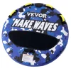 VEVOR Towable Tube for Boating, 340 lbs, 1-2 Riders Inflatable Boat Tubes and Towables, 51.8" Round Water Sport Towable Tube for Boat to Pull, Full Nylon Cover, EVA Grab Handles and Speed Safety Valve