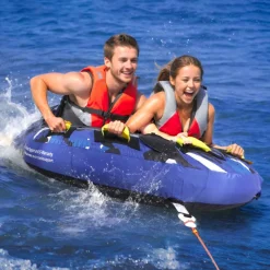 VEVOR Towable Tube for Boating, 340 lbs, 1-2 Riders Inflatable Boat Tubes and Towables, 51.8